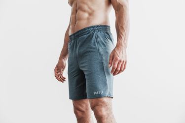 Nobull Knit 8.5" Men's Shorts Turquoise | Australia (GP0761)